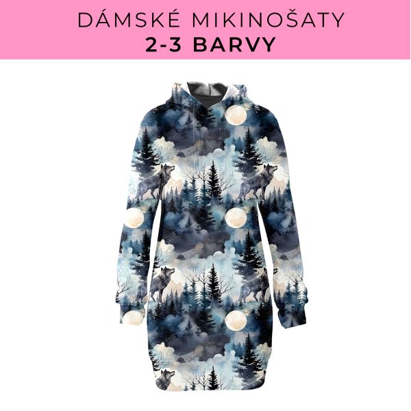 DÁMSKÝ střih - Mikinošaty 2-3 barvy
