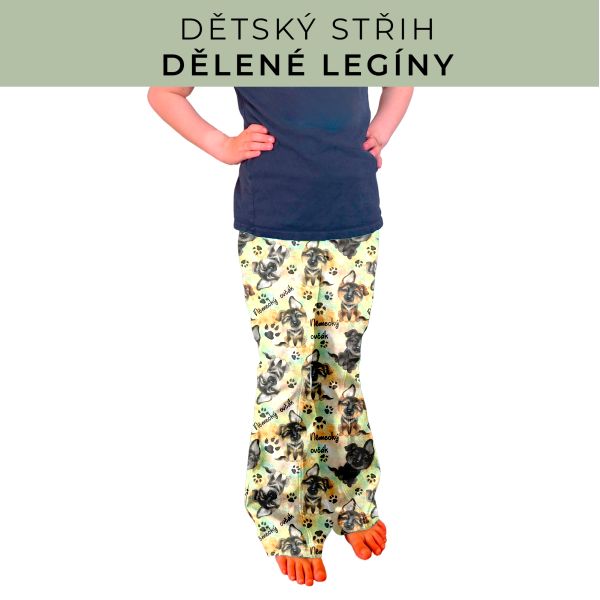 Dětský střih - Dělené legíny