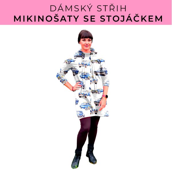 Dámský střih - mikinové šaty se stojáčkem