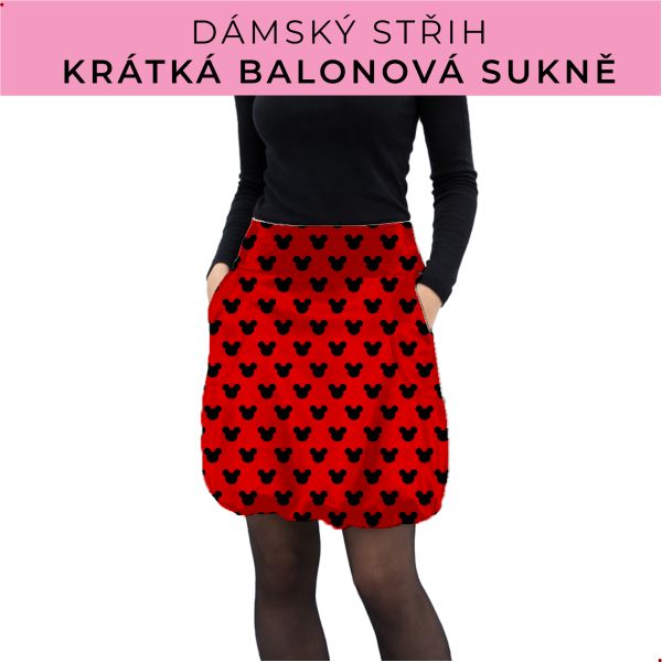 Dámský střih - balonová krátká sukně