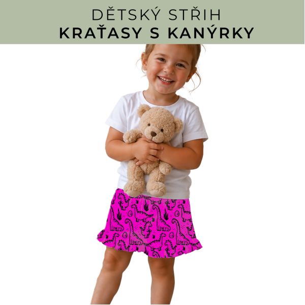 Dětský střih - Kraťásky s kanýrkem