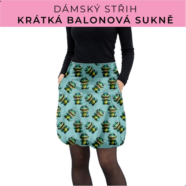 Dámský střih - balonová krátká sukně