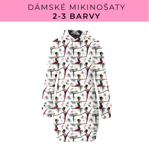 DÁMSKÝ střih - Mikinošaty 2-3 barvy
