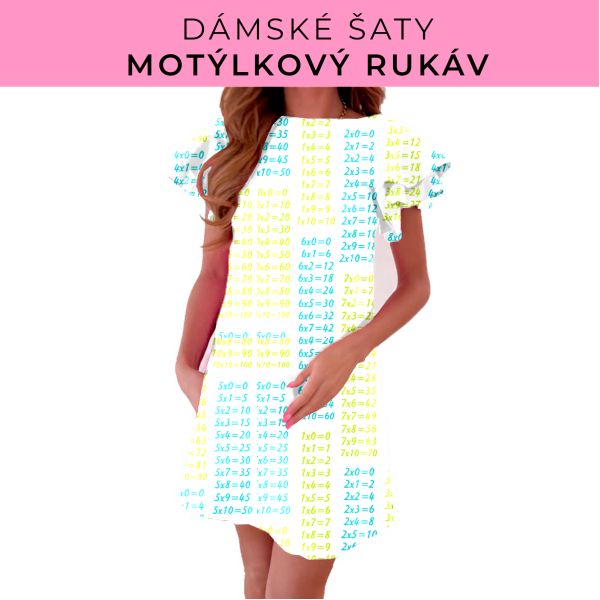 DÁMSKÝ střih - šaty s motýlkovým rukávem