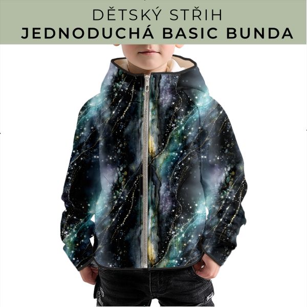 Dětský střih - jednoduchá dětská BASIC  bunda