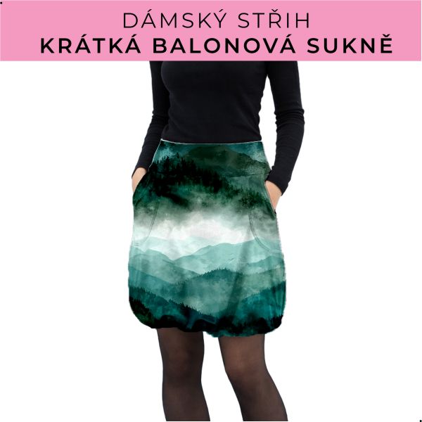 Dámský střih - balonová krátká sukně