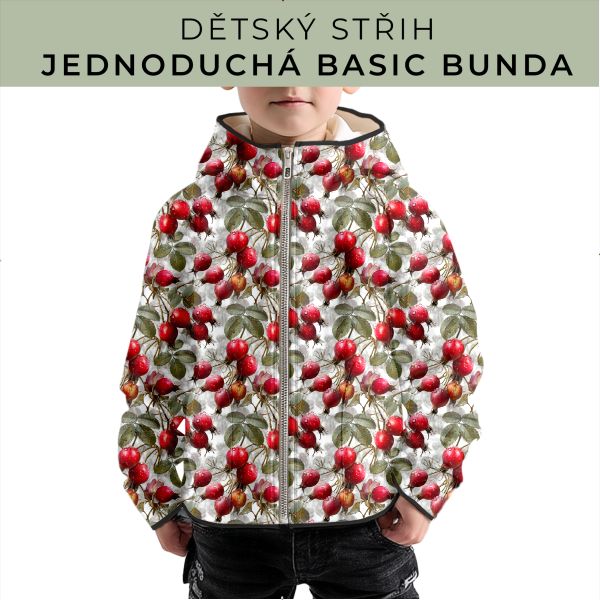 Dětský střih - jednoduchá dětská BASIC  bunda