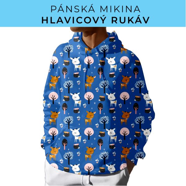 PÁNSKÝ střih - mikina s kapucí