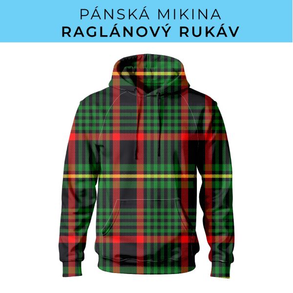 PÁNSKÝ střih - mikina raglan ZÁKLADNÍ s kapucí