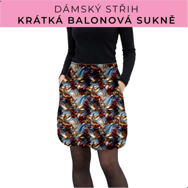 Dámský střih - balonová krátká sukně
