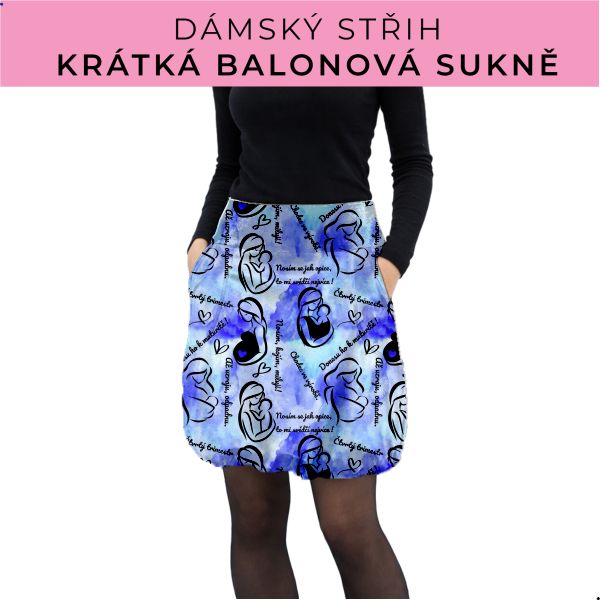 Dámský střih - balonová krátká sukně