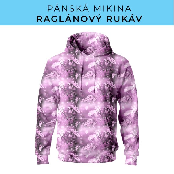 PÁNSKÝ střih - mikina raglan ZÁKLADNÍ s kapucí
