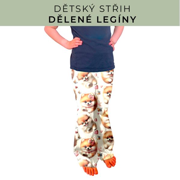 Dětský střih - Dělené legíny