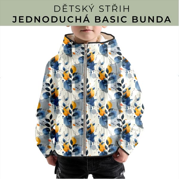 Dětský střih - jednoduchá dětská BASIC  bunda