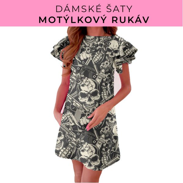 DÁMSKÝ střih - šaty s motýlkovým rukávem