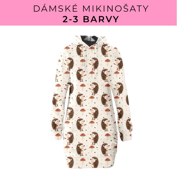 DÁMSKÝ střih - Mikinošaty 2-3 barvy