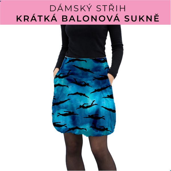 Dámský střih - balonová krátká sukně