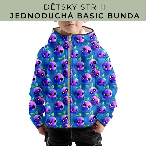 Dětský střih - jednoduchá dětská BASIC  bunda