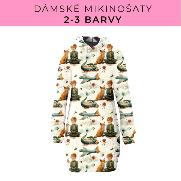 DÁMSKÝ střih - Mikinošaty 2-3 barvy