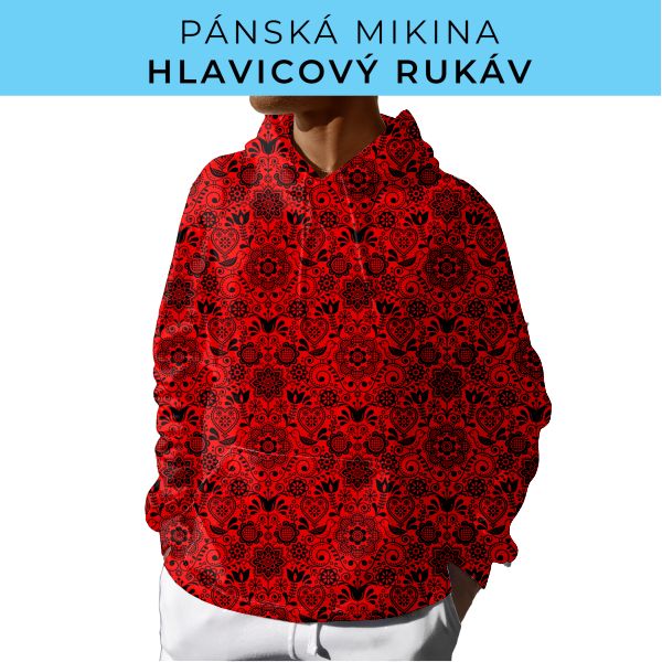 PÁNSKÝ střih - mikina s kapucí