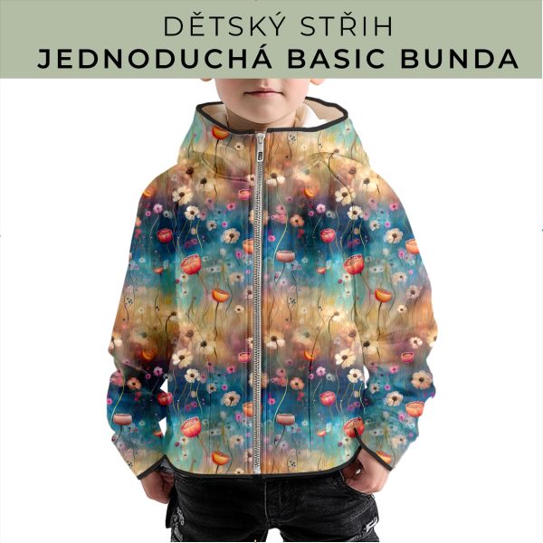 Dětský střih - jednoduchá dětská BASIC  bunda