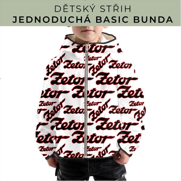 Dětský střih - jednoduchá dětská BASIC  bunda