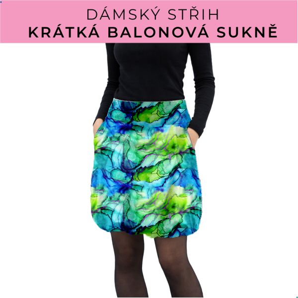 Dámský střih - balonová krátká sukně