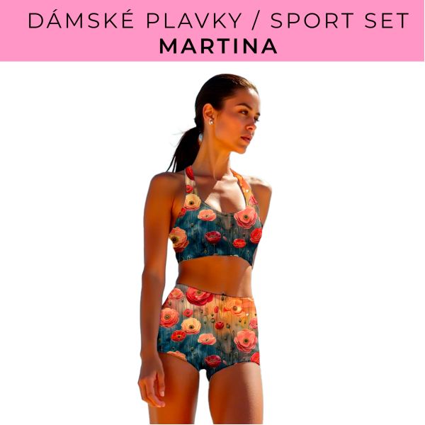Dámský střih - plavky / sportovní set Martina