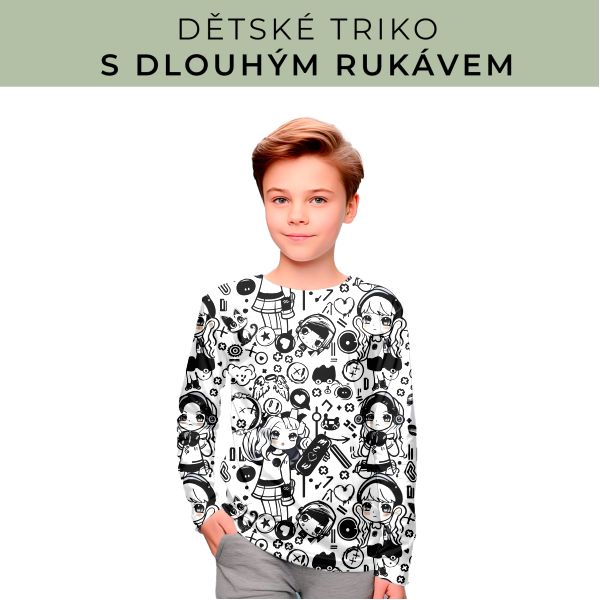 DĚTSKÝ střih - triko dlouhý rukáv