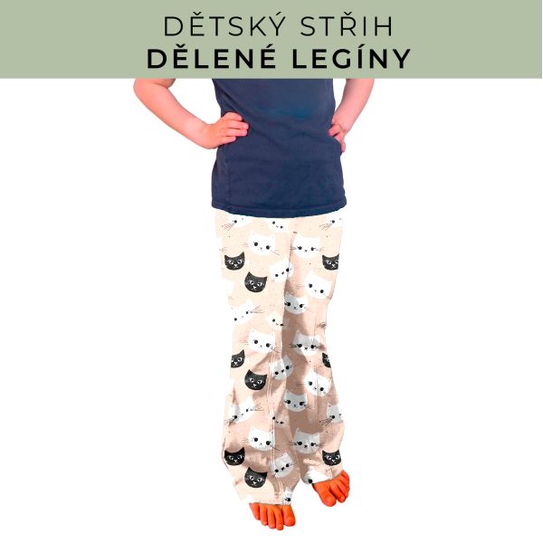 Dětský střih - Dělené legíny