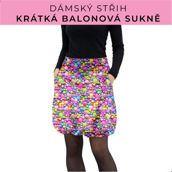 Dámský střih - balonová krátká sukně