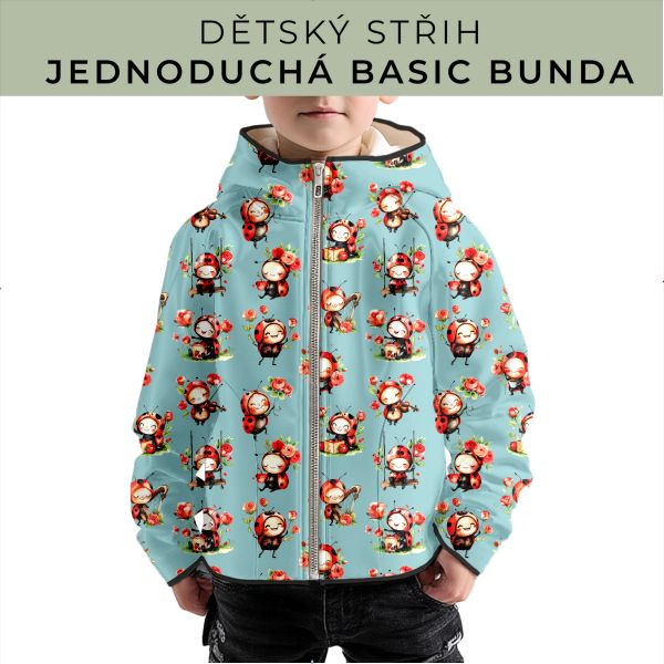 Dětský střih - jednoduchá dětská BASIC  bunda