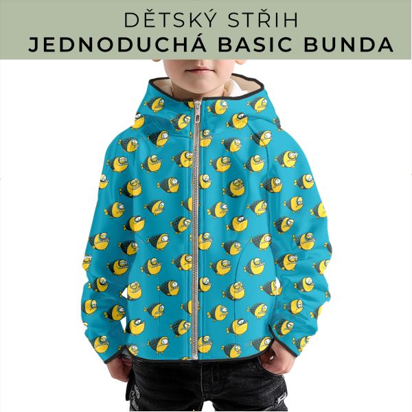 Dětský střih - jednoduchá dětská BASIC  bunda