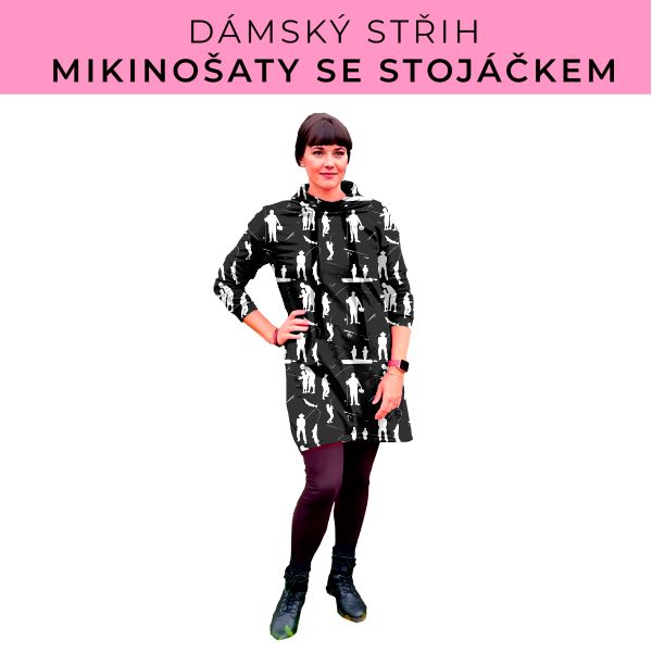 Dámský střih - mikinové šaty se stojáčkem