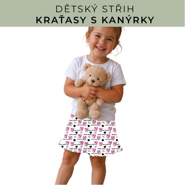 Dětský střih - Kraťásky s kanýrkem