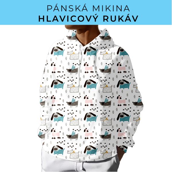PÁNSKÝ střih - mikina s kapucí