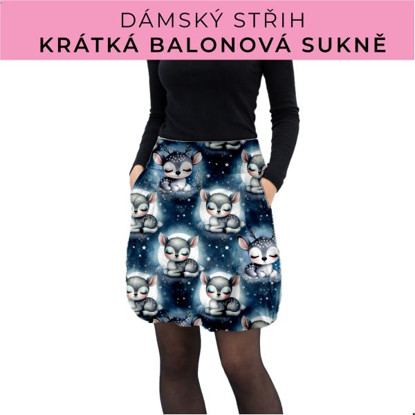Dámský střih - balonová krátká sukně