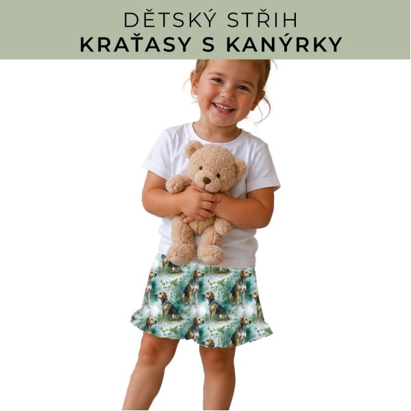 Dětský střih - Kraťásky s kanýrkem