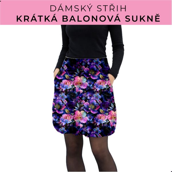Dámský střih - balonová krátká sukně