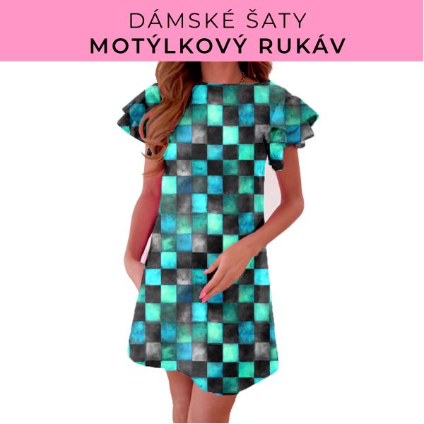DÁMSKÝ střih - šaty s motýlkovým rukávem