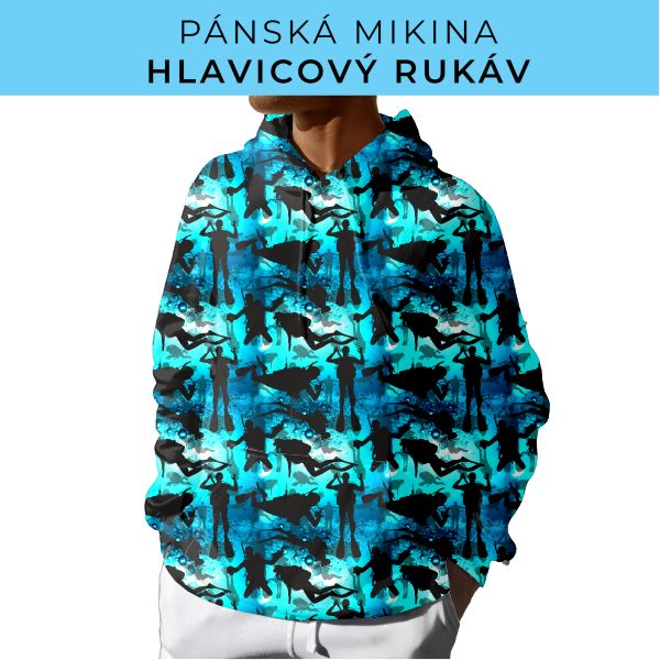 PÁNSKÝ střih - mikina s kapucí