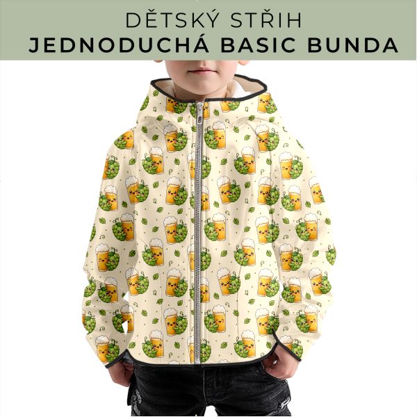 Dětský střih - jednoduchá dětská BASIC  bunda
