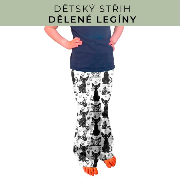 Dětský střih - Dělené legíny