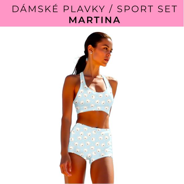 Dámský střih - plavky / sportovní set Martina