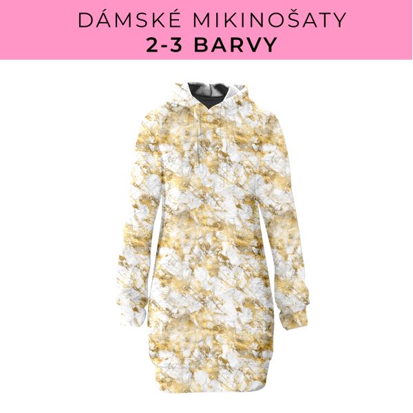DÁMSKÝ střih - Mikinošaty 2-3 barvy