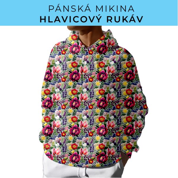 PÁNSKÝ střih - mikina s kapucí