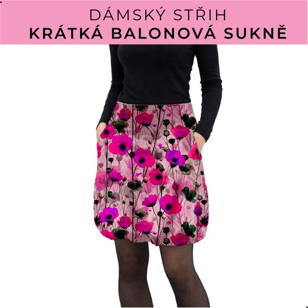 Dámský střih - balonová krátká sukně