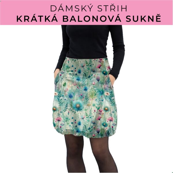Dámský střih - balonová krátká sukně