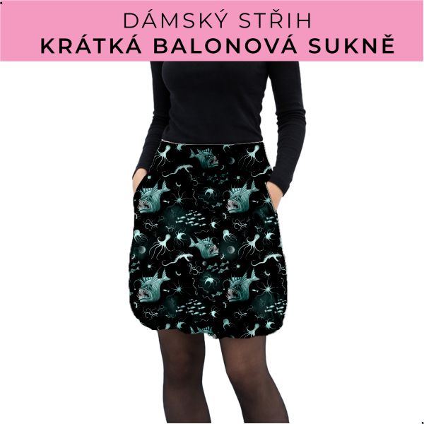 Dámský střih - balonová krátká sukně