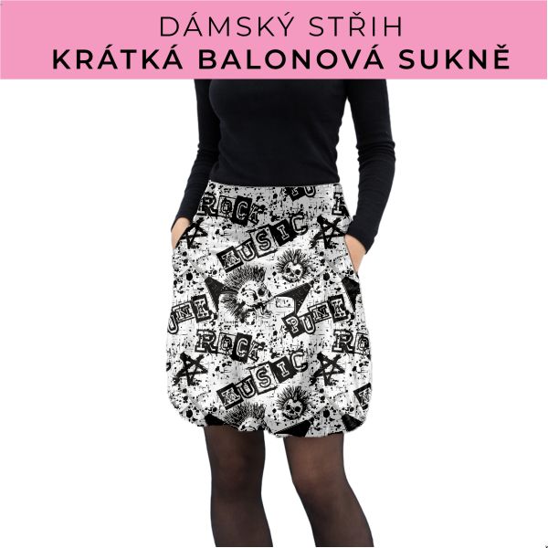 Dámský střih - balonová krátká sukně